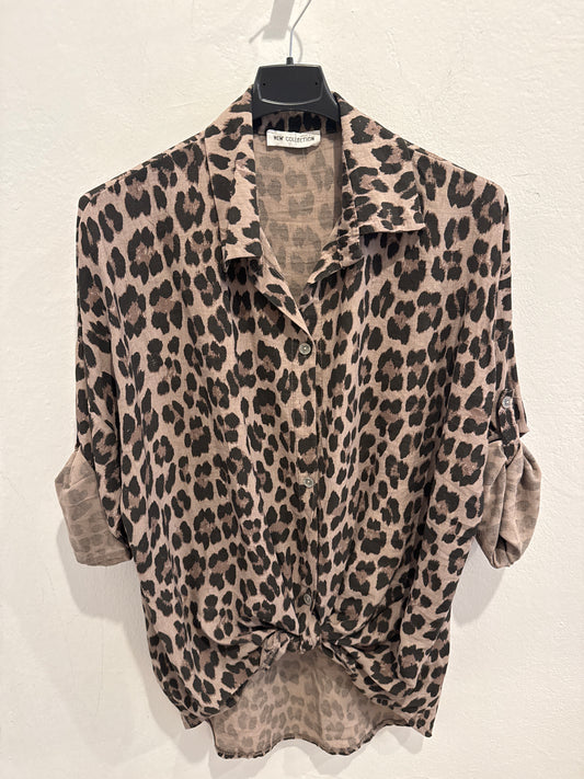 Bluse mit Leoparden Print