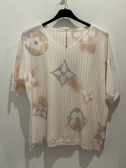 Shirt längsgestreift mit Muster