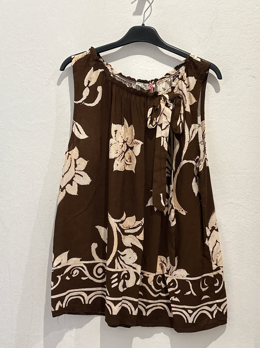 Shirt mit Blumenmuster und Schleife